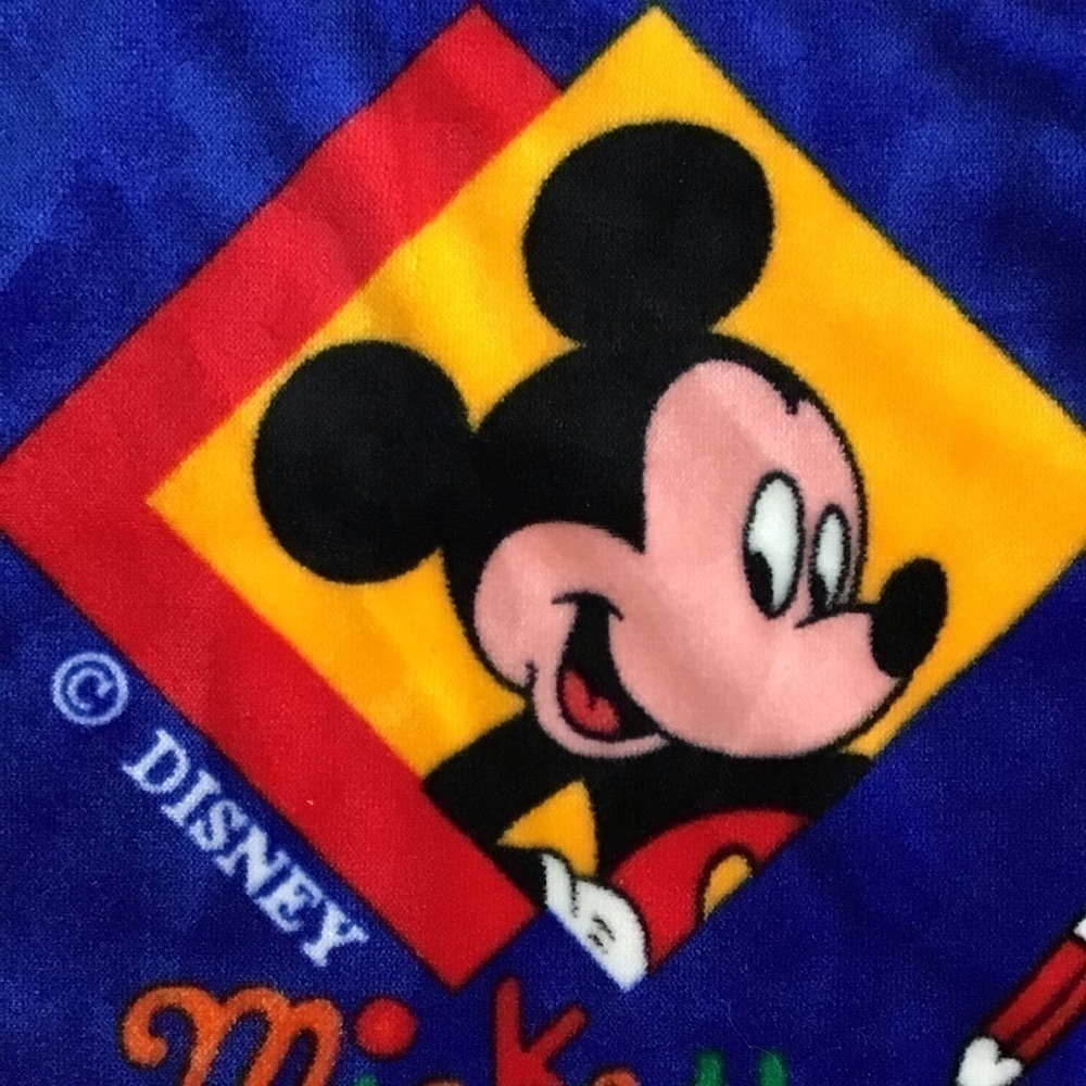 Disney Mickey Minnie Throw Pillow COVER Manterol Spain 18x18" REVERSIBLE Vintage - Picture 10 of 13